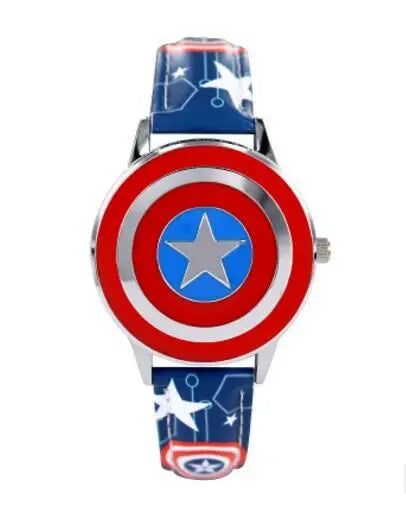 Avengers Captain America-kinderhorloge - Marineblauwe band met sterren