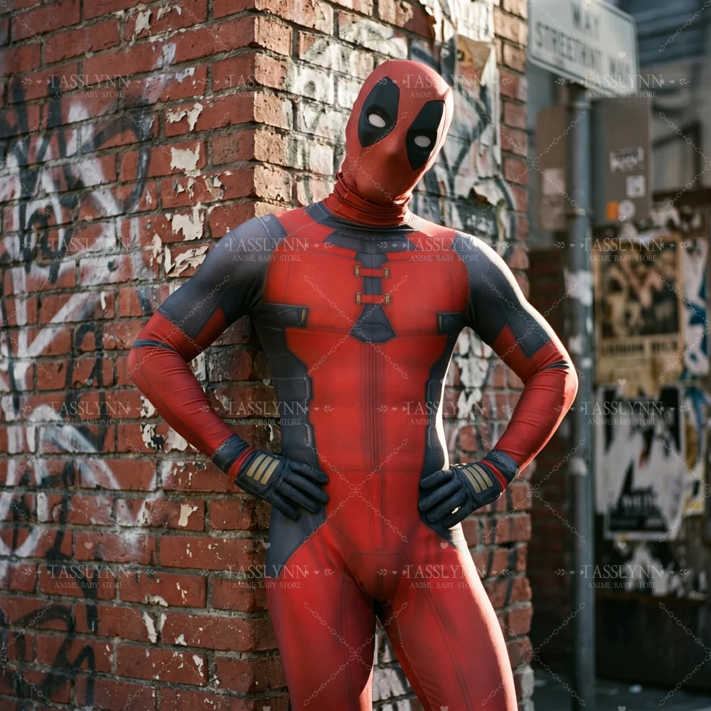 Complete Deadpool-cosplaypak - Katanas, masker en riem voor volwassenen