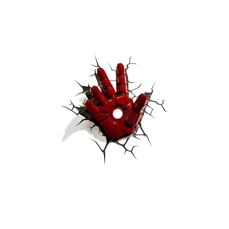 Avengers Iron Man Captain America-stickers - 3D-muurschildering met trompe-l'oeileffect