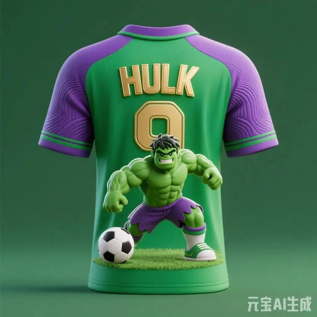 Avengers Hulk-voetbalshirt - paars en groen #9