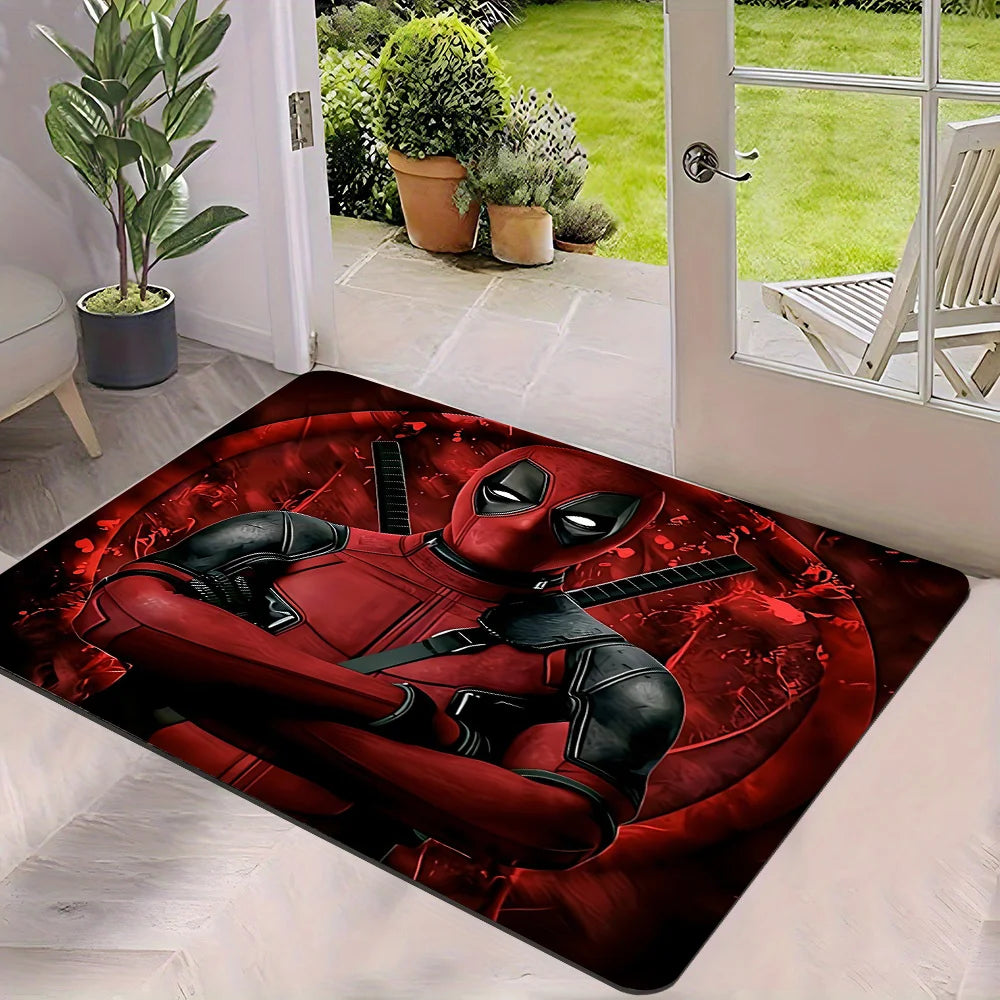 Marvel Deadpool- en Wolverine-mat - Duo-ontwerp met vlammen