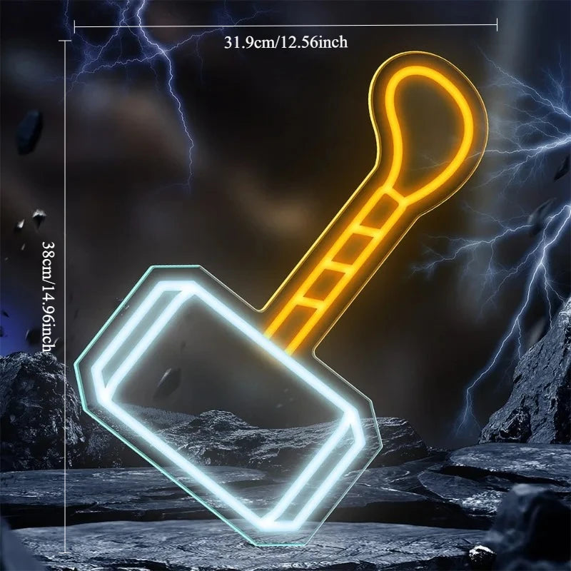 LED-neon Avengers Thor - Mjolnir-hamer