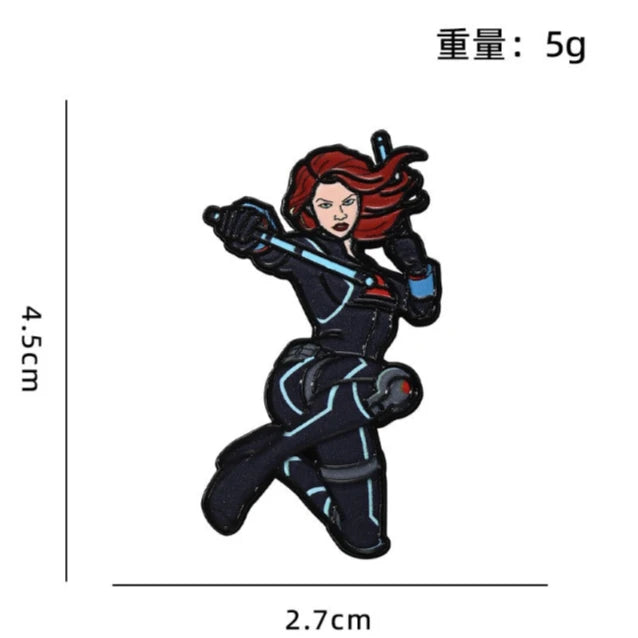 Avengers-emaille badge - Black Widow