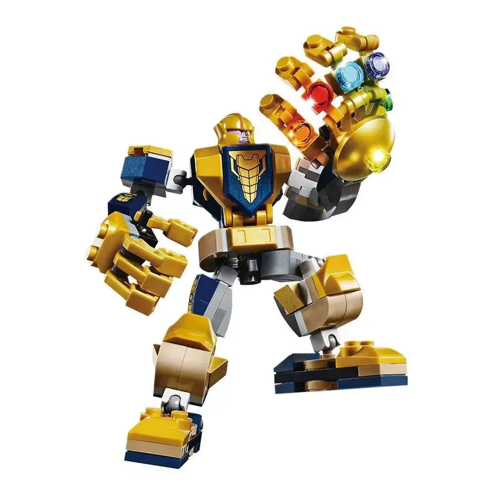 Set de blocs de construction Mecha Avengers - Captain America, Hulk, Wolverine et Thanos