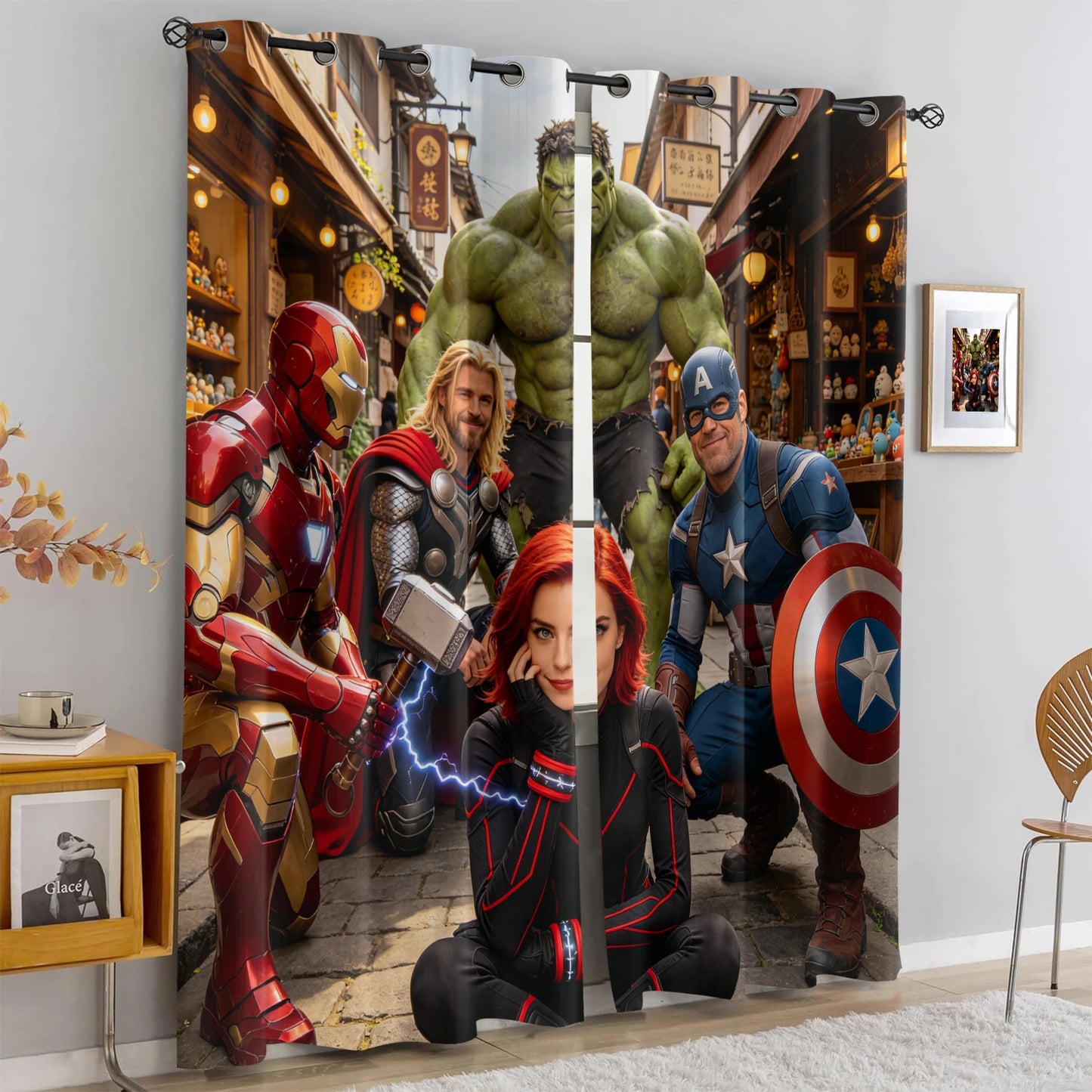 Verduisterende Avengers Superhero-gordijnen - Groen Hulk