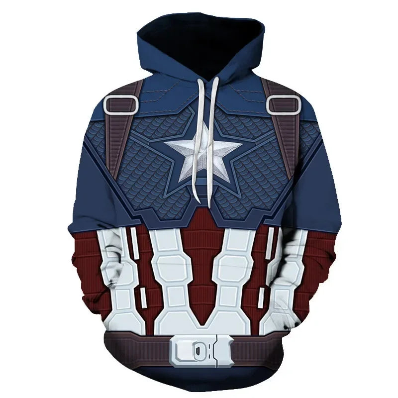 Avengers Captain America-hoodie – 3D-cosplayhoodie