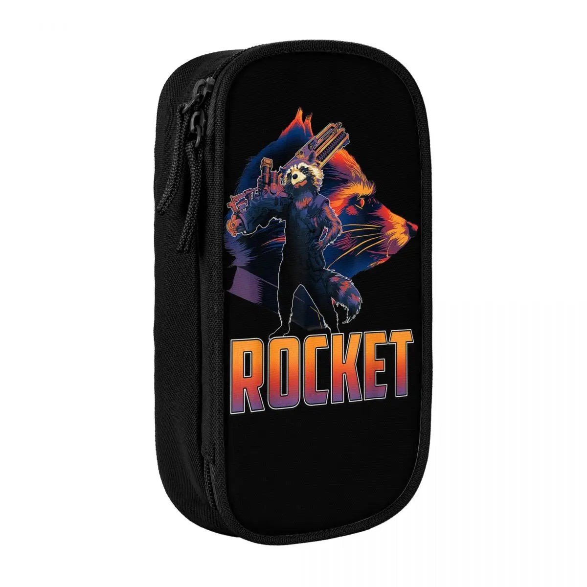 Avengers Rocket Raccoon etui - Silhouet bij zonsondergang