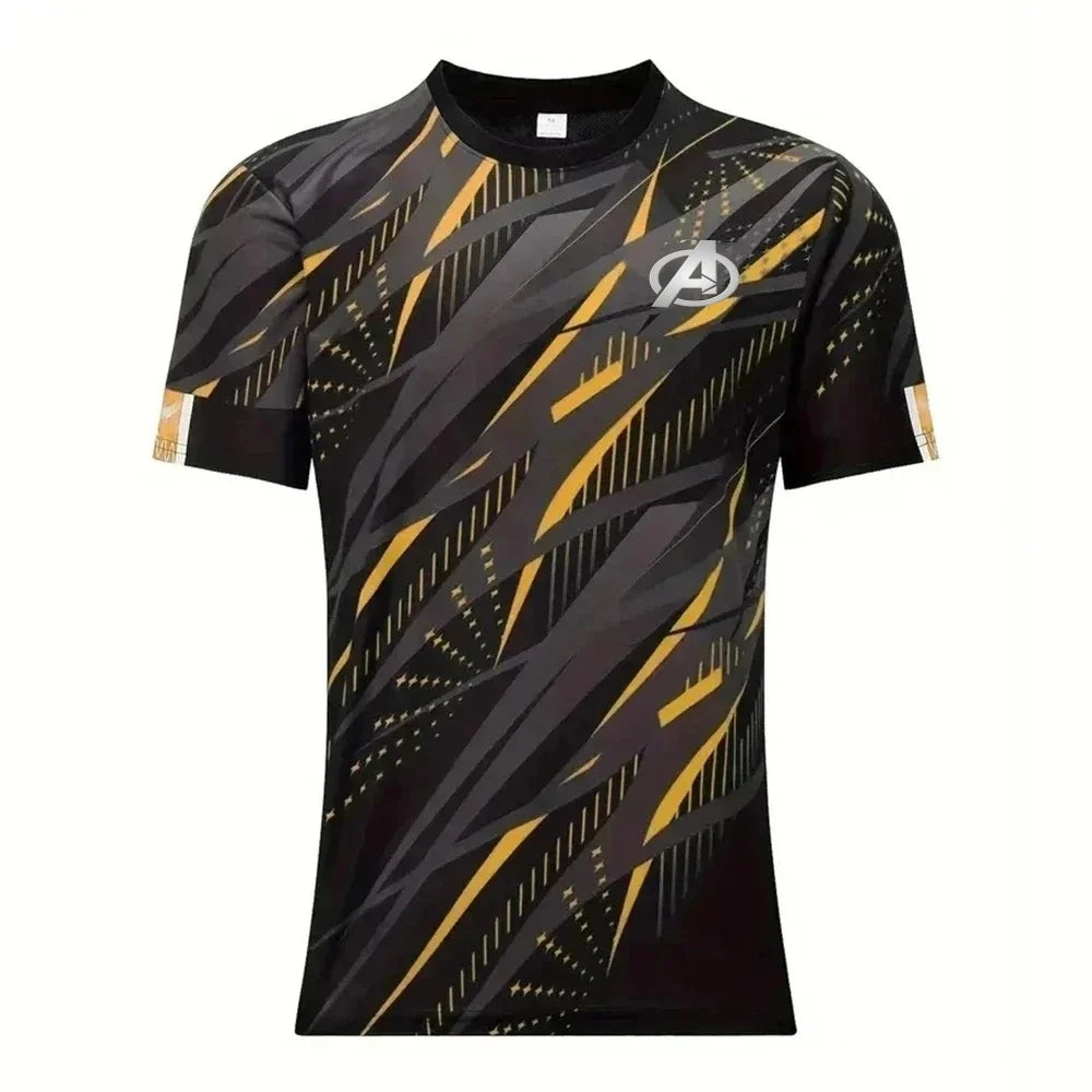 Avengers-sportshirt voor heren - Snel drogend, roze en zwart