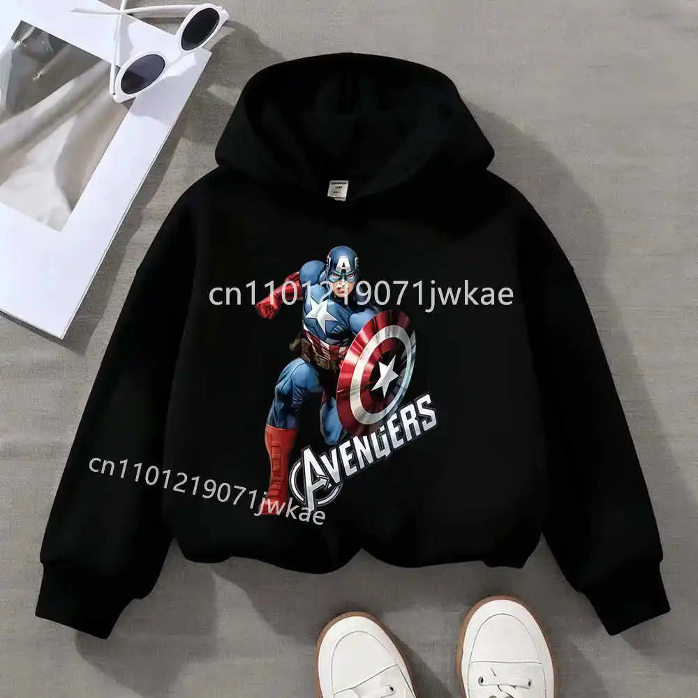 Avengers Captain America solo-kinderhoodie - zwart