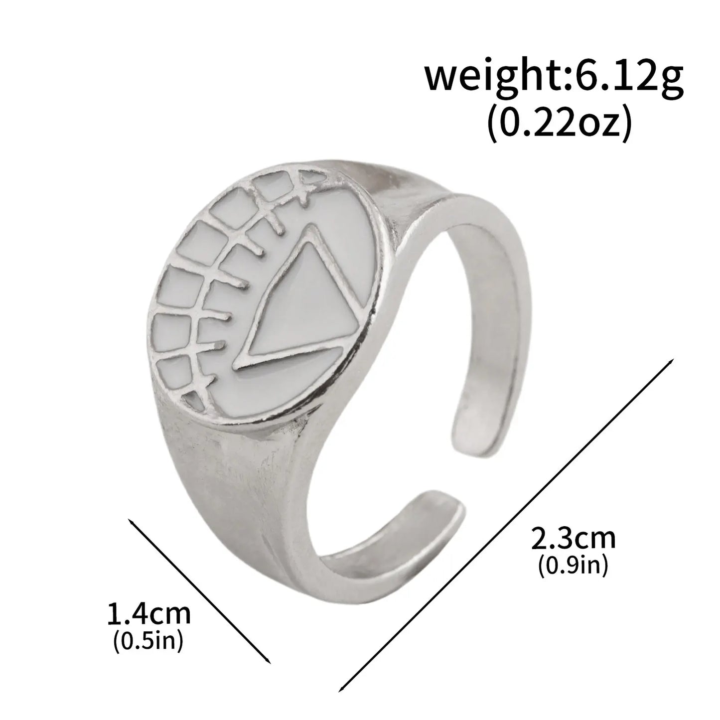 Avengers-ring - Zilverkleurige webdriehoek