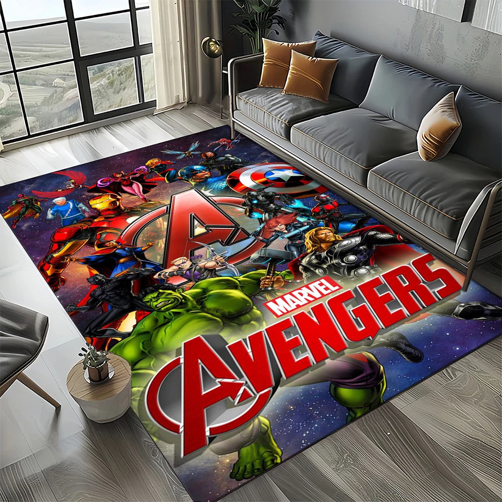 Avengers 3D-tapijt – ontwerp met rood logo