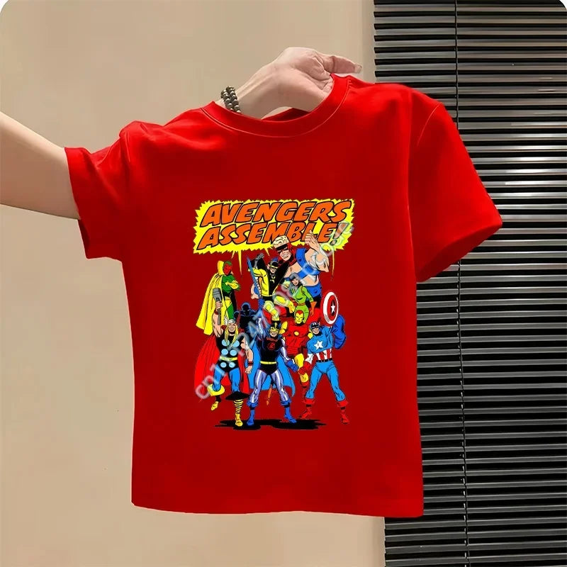 Avengers T-shirt voor kinderen - comicteamdesign rood