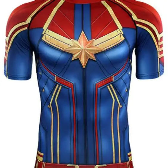 Captain Marvel-compressieshirt - Gouden ster