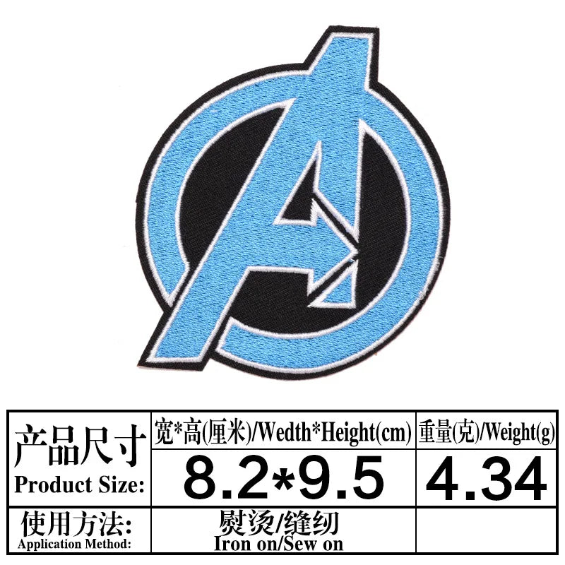 Avengers-logo A-patch - geborduurd blauw