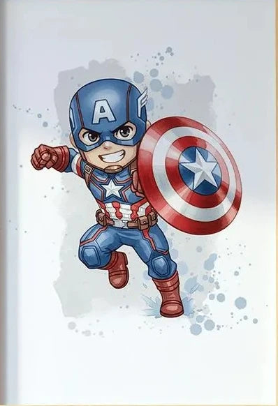 Captain America-aquarelposter - Kleurrijke Stripstijl