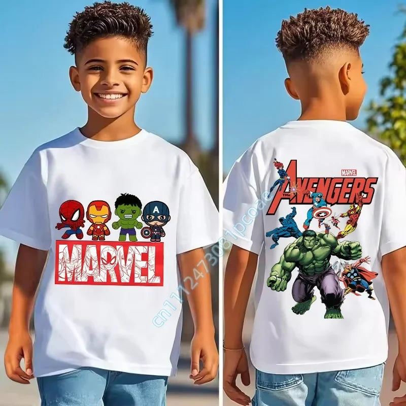 The Avengers T-shirt voor kinderen - Rood logo met gigantische Hulk