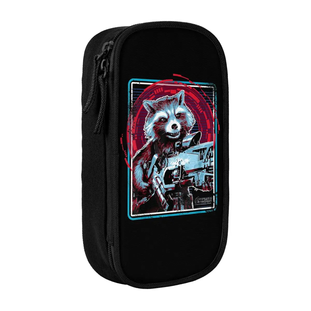 Avengers Rocket Raccoon etui - Retro-neonstijl met geweer
