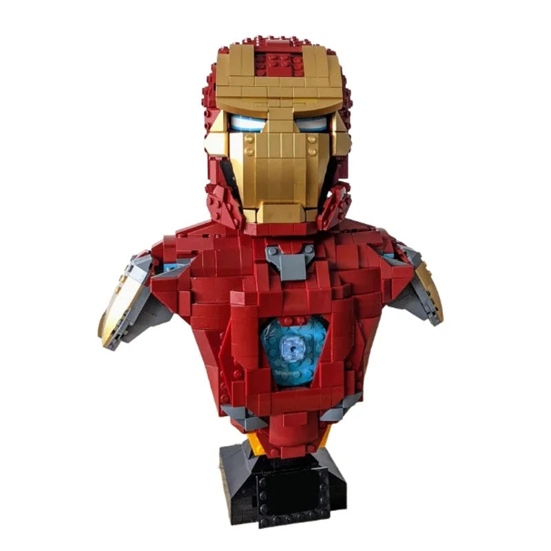 Figurine en briques Avengers Iron Man, buste - 882 pièces