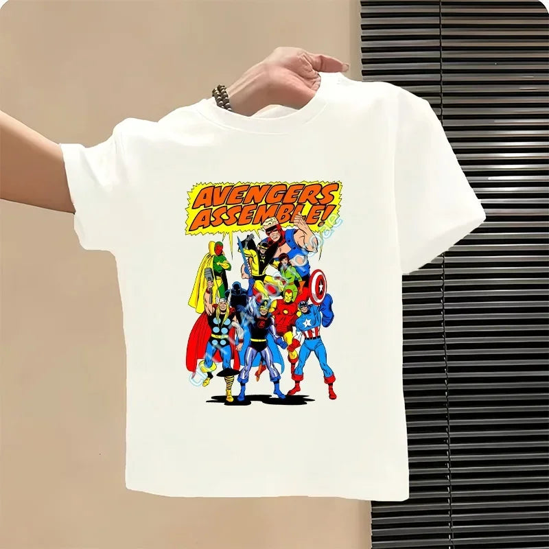 Avengers T-shirt voor kinderen - personagedesign wit