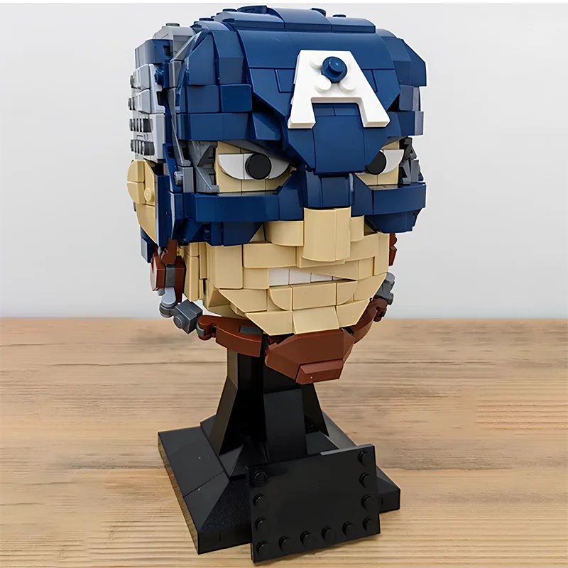 LEGO Captain America - Buste en helm van 587 bouwstenen