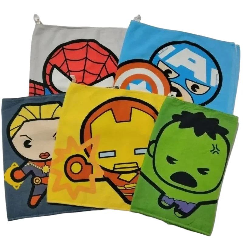 Avengers Captain America-kinderhanddoek - Blauw cartoongezicht