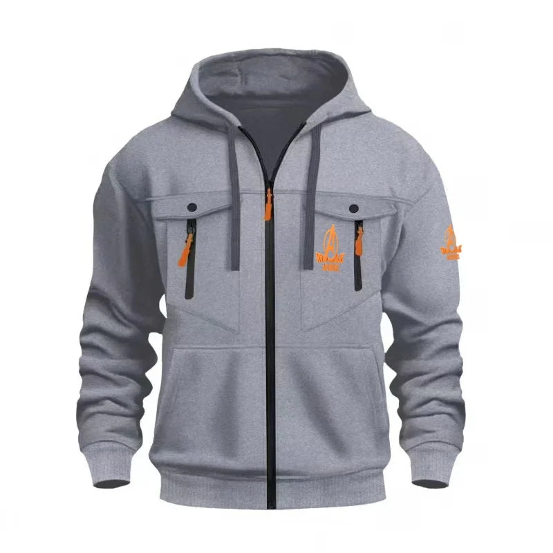 Marvel Avengers-hoodie met rits - Neonlogo, meerdere zakken, voor heren