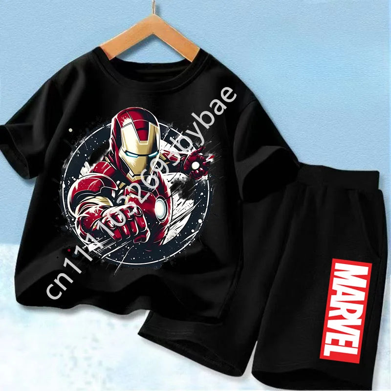 Avengers Iron Man T-shirt voor kinderen - volledig zwarte set