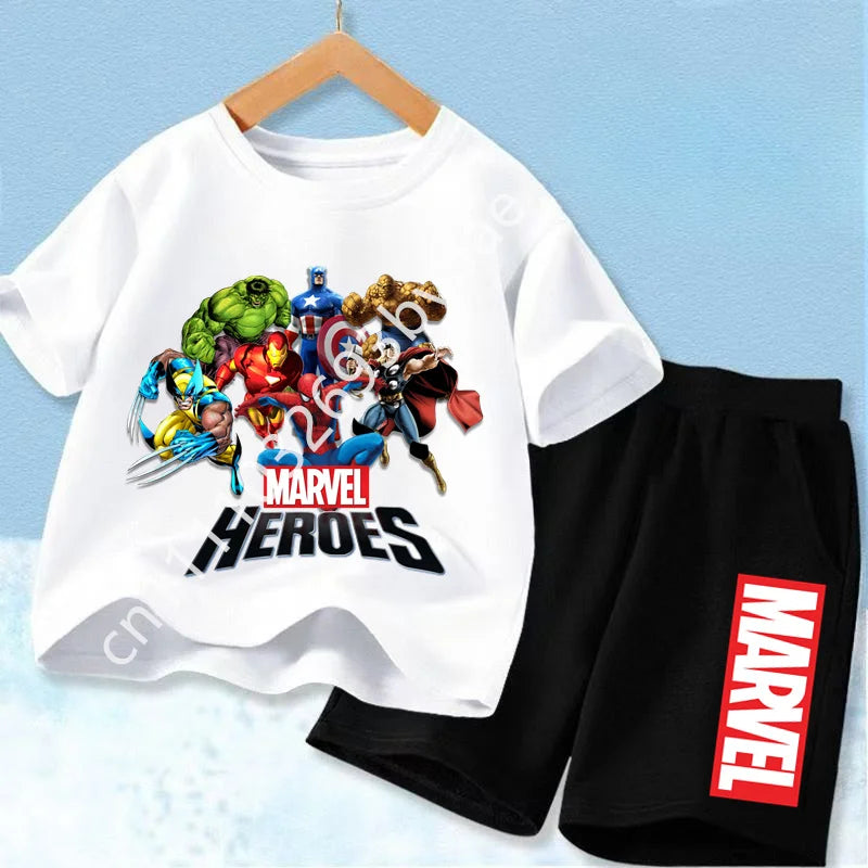 Avengers Marvel Heroes T-shirt voor kinderen - witte groepsset, editie 2