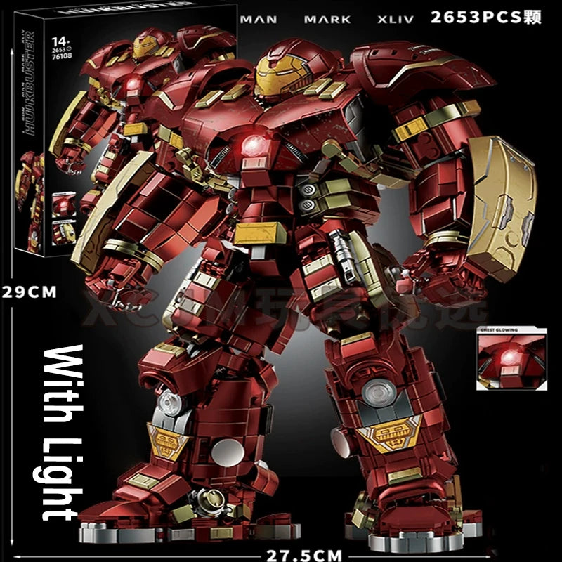 Building Blocks Iron Hero Mecha-set - Afmetingenaanzicht 29cm
