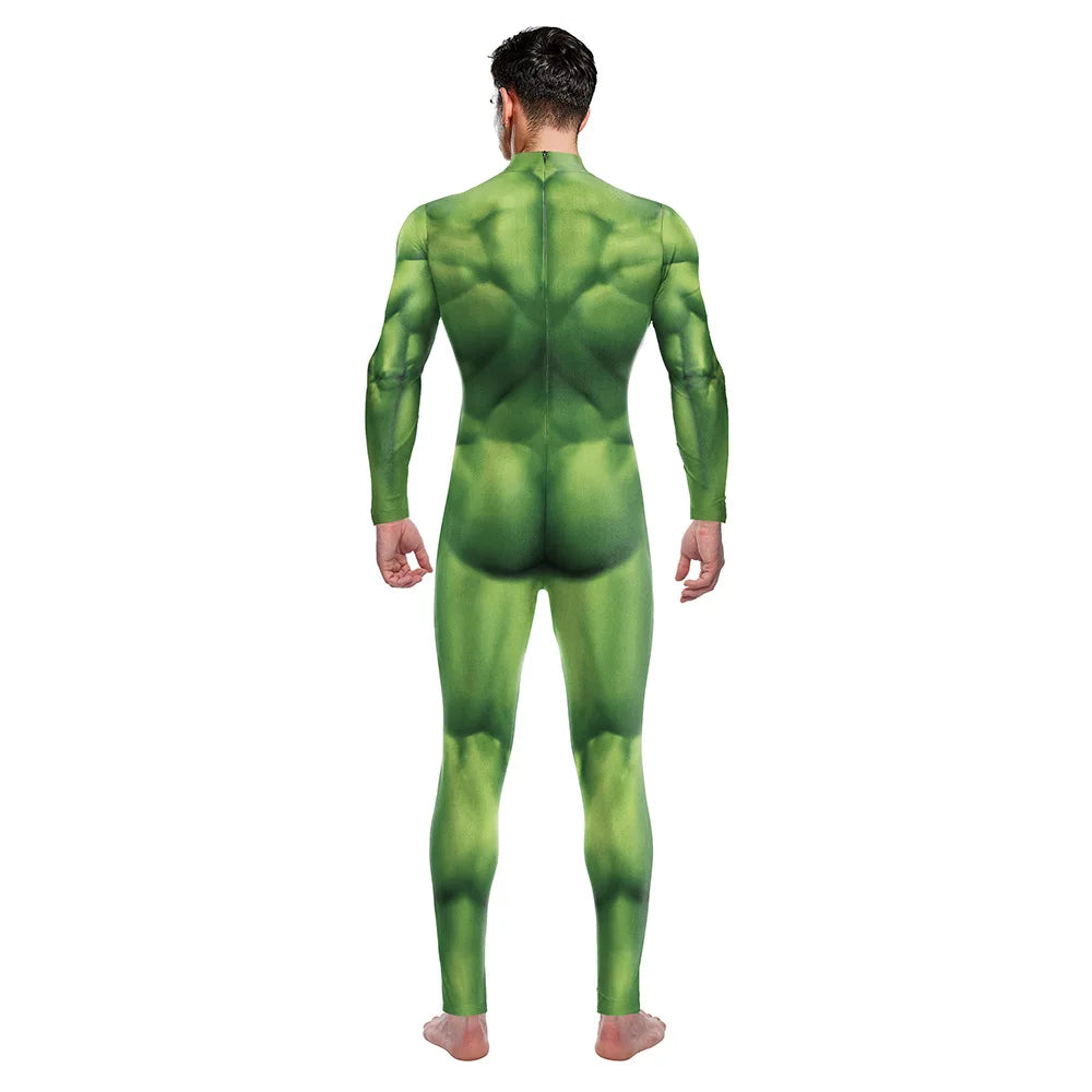 Hulk-kostuum - volledig groen gespierd pak