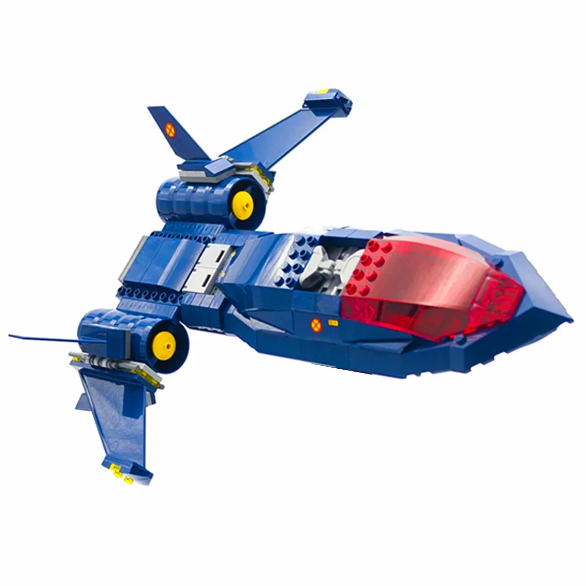 Jouet de construction en briques Avion X-Jet Blackbird - Modèle Avengers X-Men