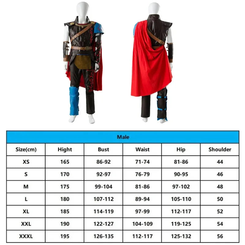 Thor Ragnarok-cosplaykostuum - Gladiatoroutfit met cape