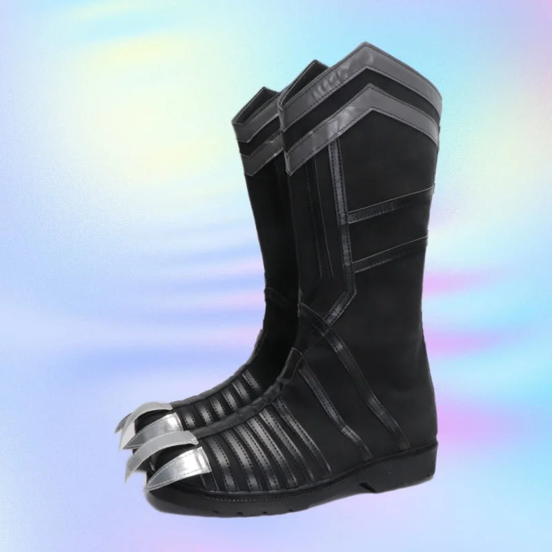 Black Panther-schoenen – zwarte laarzen met klauwen