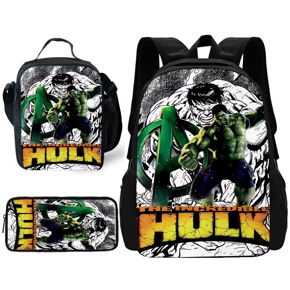 Hulk-rugzakset - groen The Incredible Hulk Avengers-logo