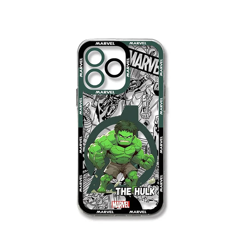 Oppo-hoesje Hulk – Marvel Chibi, zwart-witte stripachtergrond