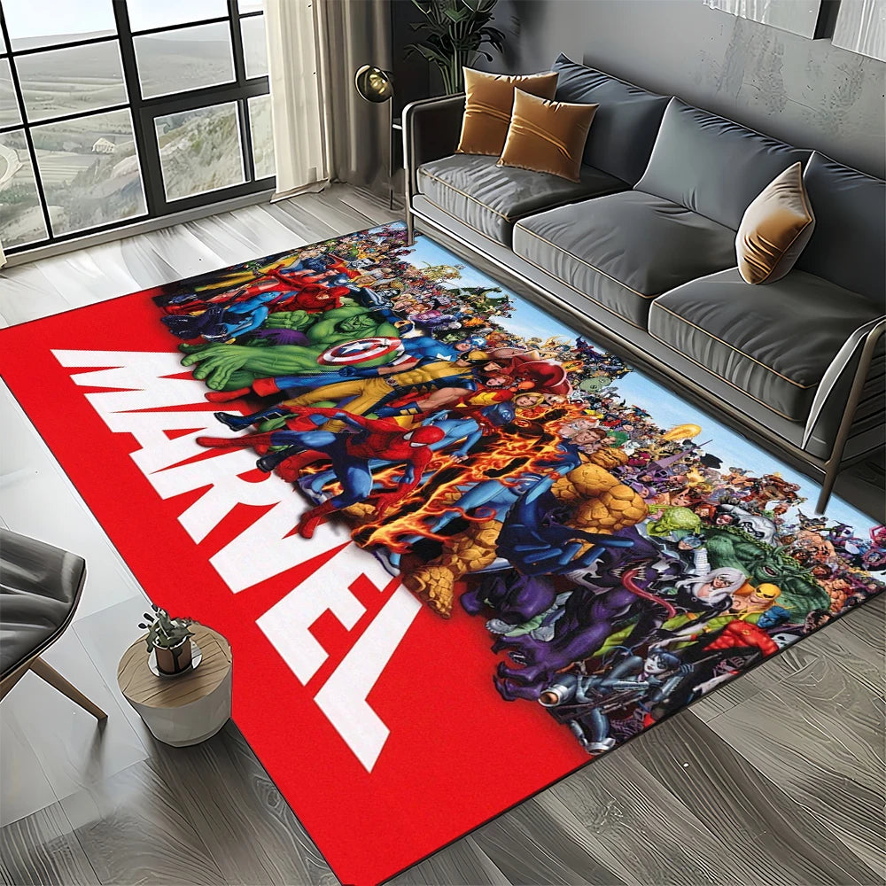 Avengers 3D-tapijt – ontwerp met rood Marvel-logo