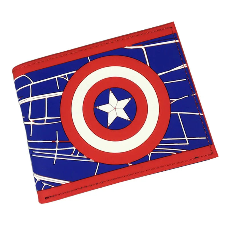 Avengers-portemonnee Captain America – abstract blauw schild
