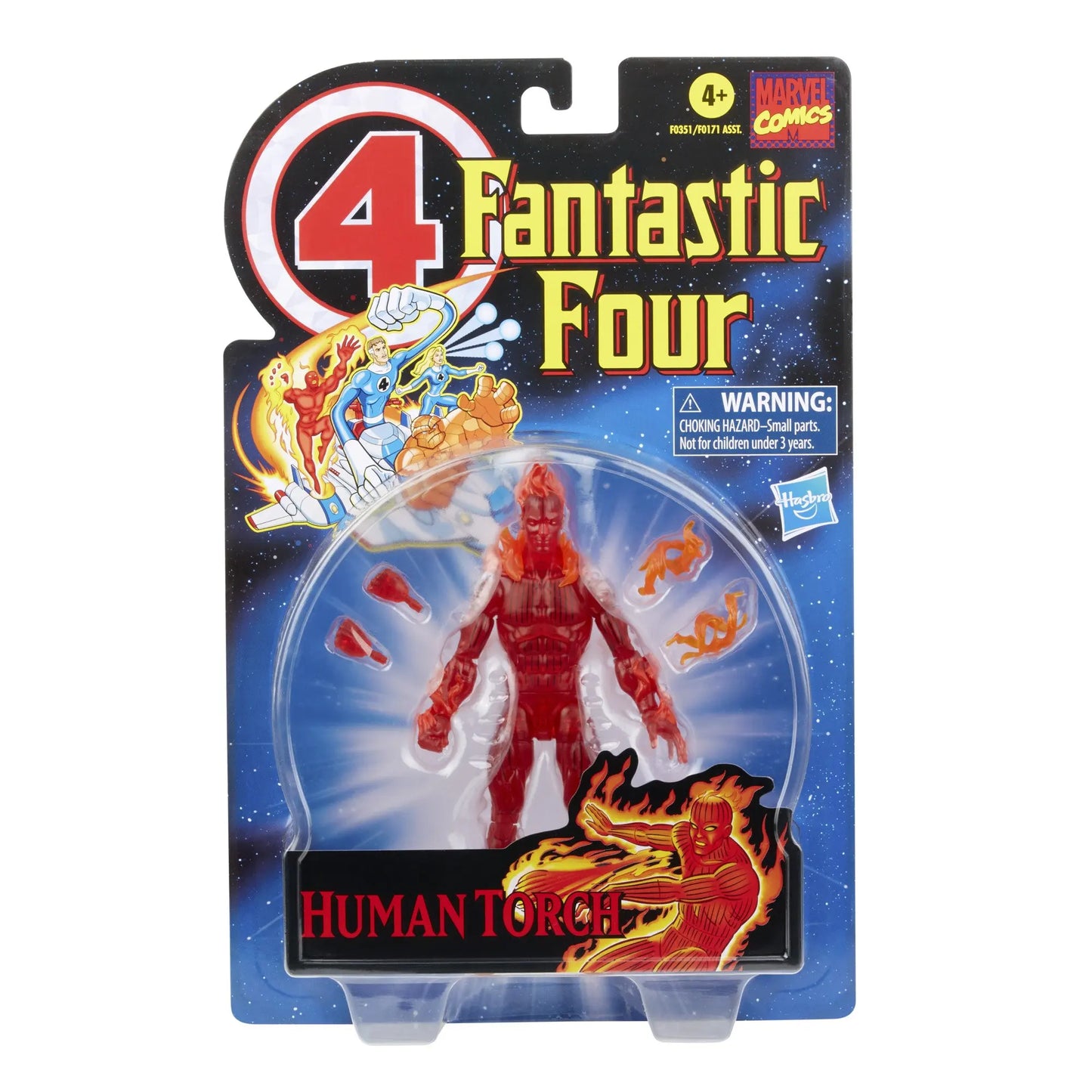 Marvel Legends Fantastic Four Retro Wave-figuur - The Thing, Human Torch, Invisible Woman, Mr. Fantastic, Psycho-Man, 6 inch