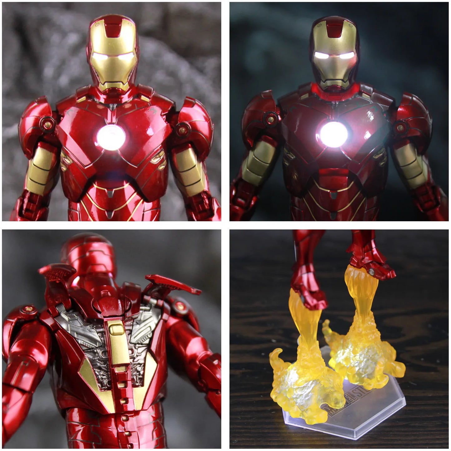 LED-figuur Marvel Avengers Iron Man Mark IV - Vlammenstraaleffect