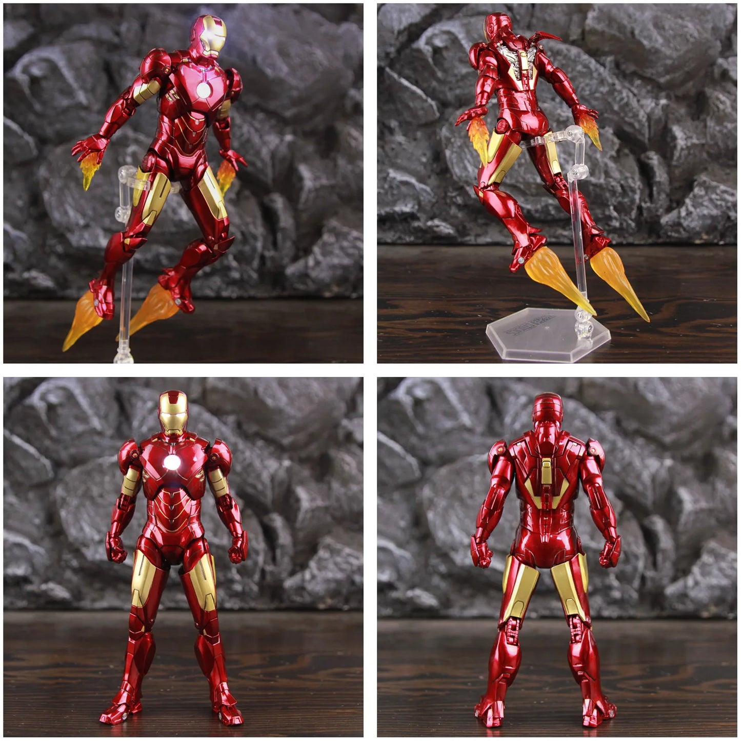 LED-figuur Marvel Avengers Iron Man Mark IV - Vlammenstraaleffect