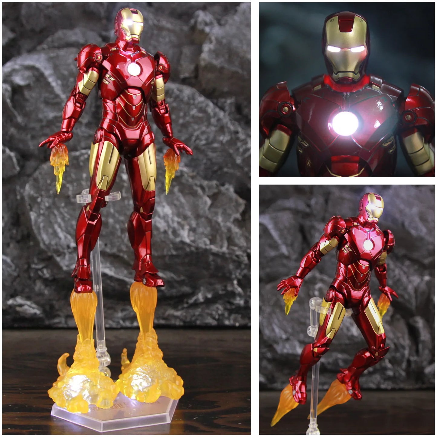 LED-figuur Marvel Avengers Iron Man Mark IV - Vlammenstraaleffect