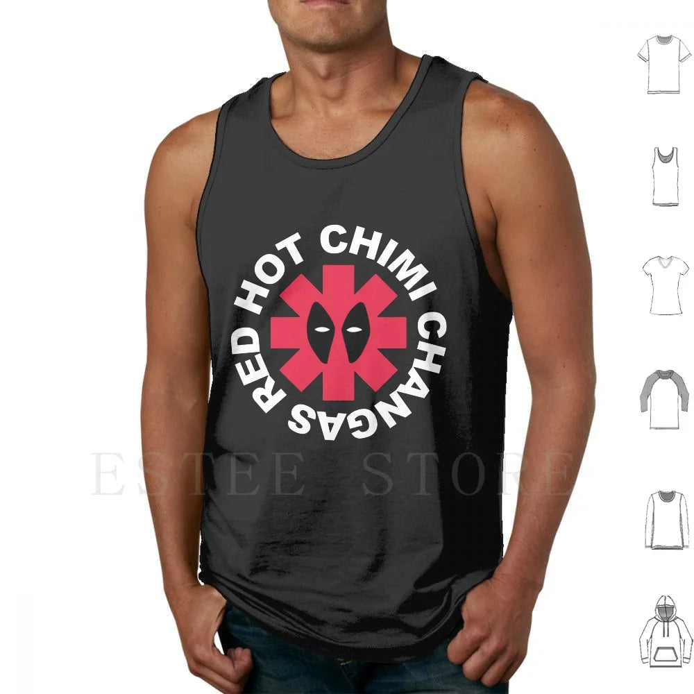 Deadpool-parodiehemd Red Hot Chimi Changas - Grijs