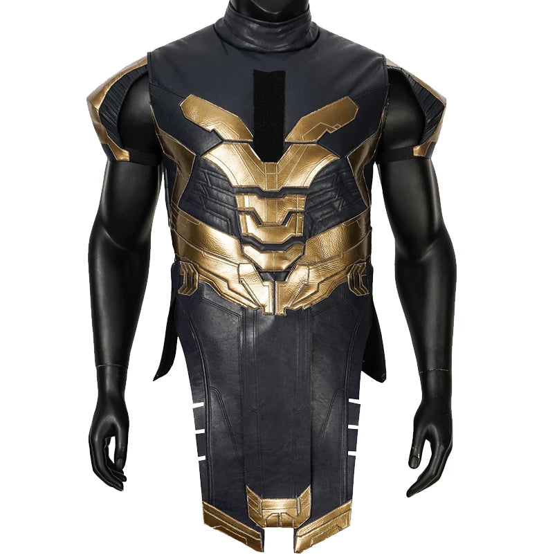 Thanos-kostuum - Endgame-pantser in marineblauw en goud, zonder laarzen