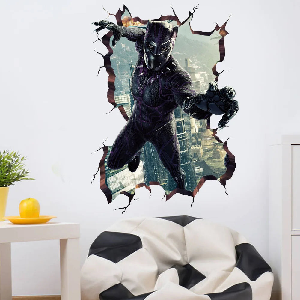 Avengers Captain America-muursticker - 3D-decoratie voor de kinderkamer