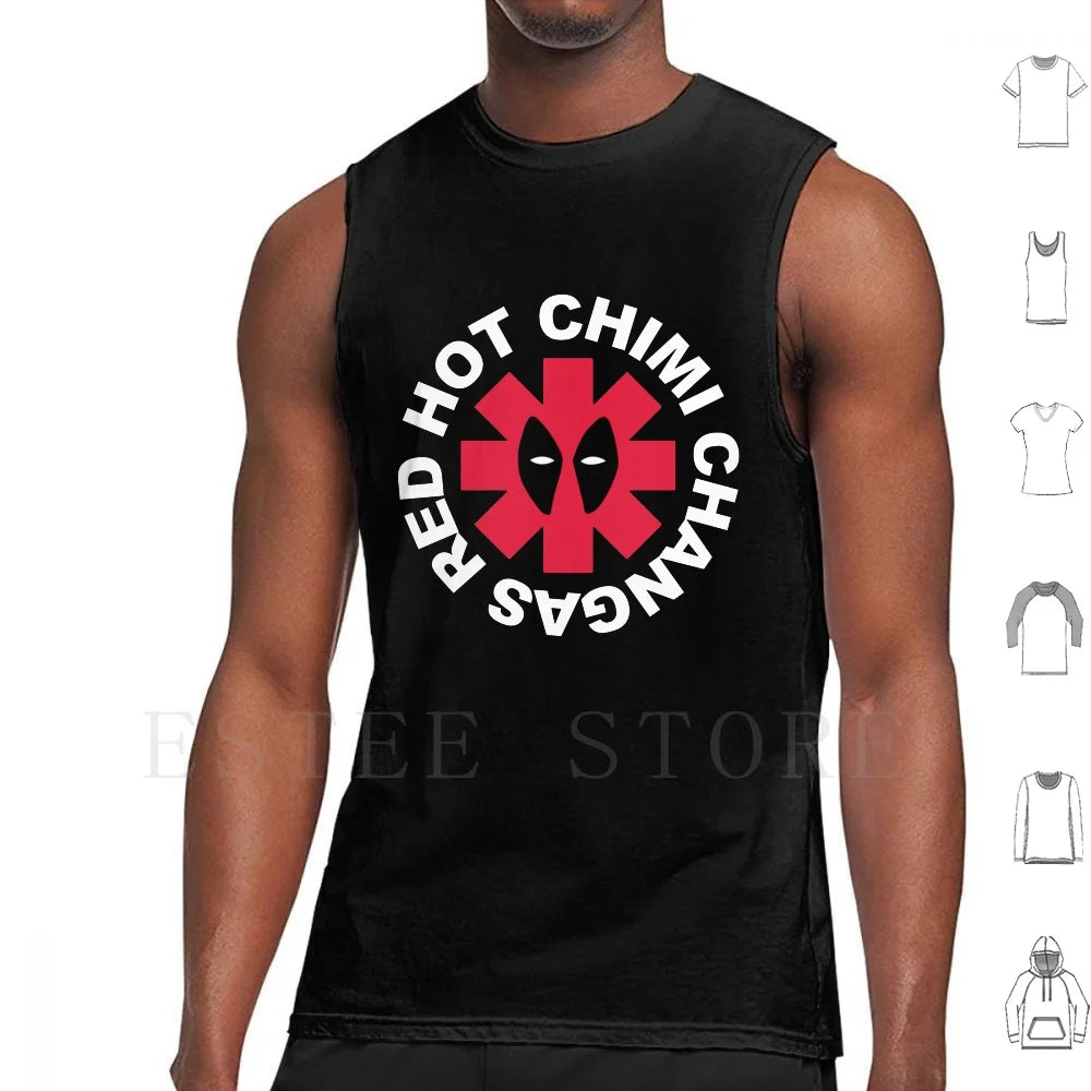 Deadpool-parodiehemd Red Hot Chimi Changas - Grijs
