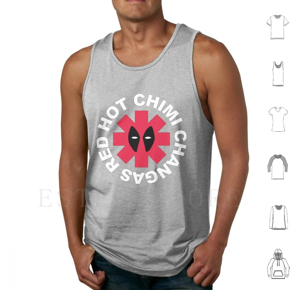 Deadpool-parodiehemd Red Hot Chimi Changas - Grijs