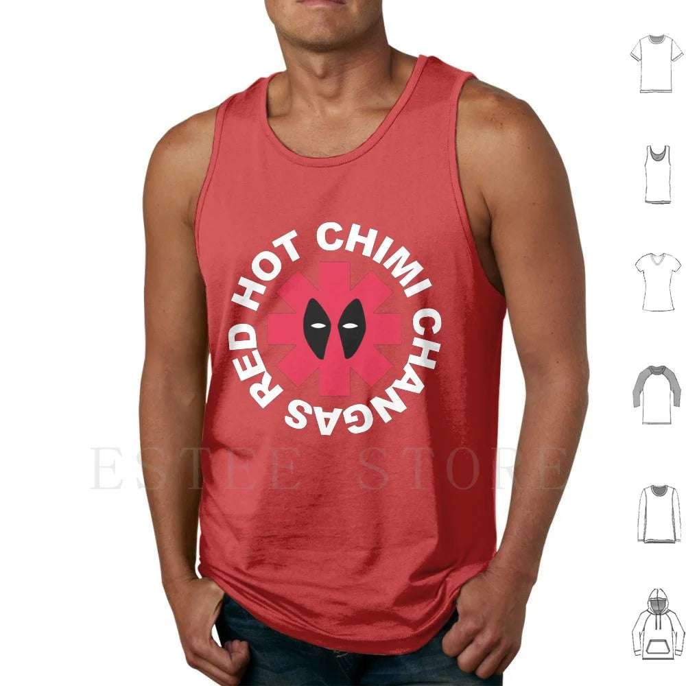 Deadpool-parodiehemd Red Hot Chimi Changas - Grijs