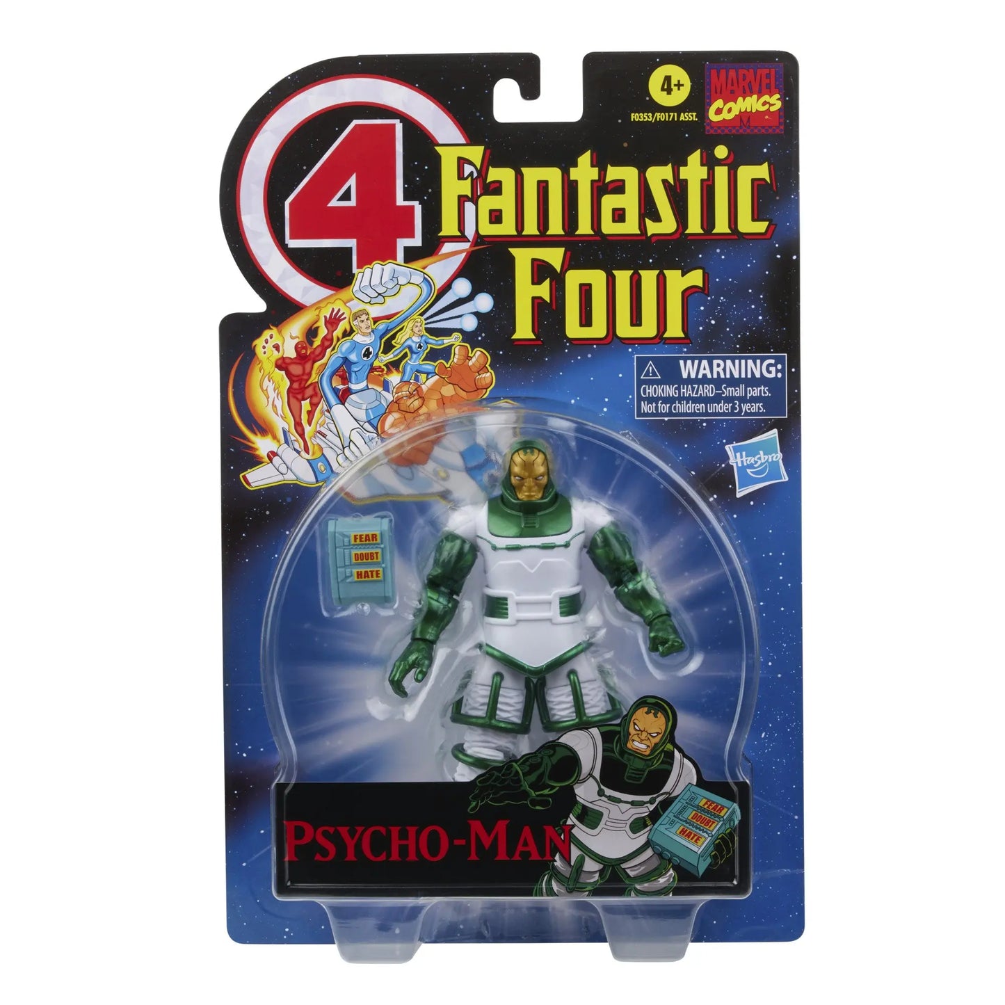 Marvel Legends Fantastic Four Retro Wave-figuur - The Thing, Human Torch, Invisible Woman, Mr. Fantastic, Psycho-Man, 6 inch