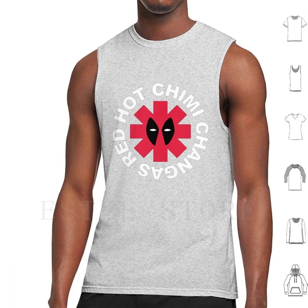 Deadpool-parodiehemd Red Hot Chimi Changas - Grijs