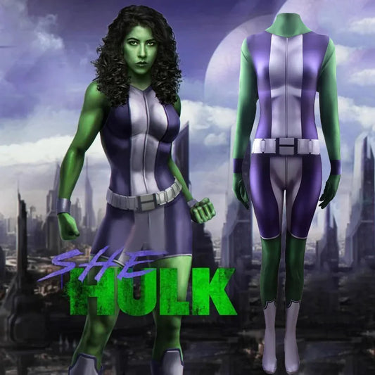 She-Hulk-kostuum – paars-wit pak